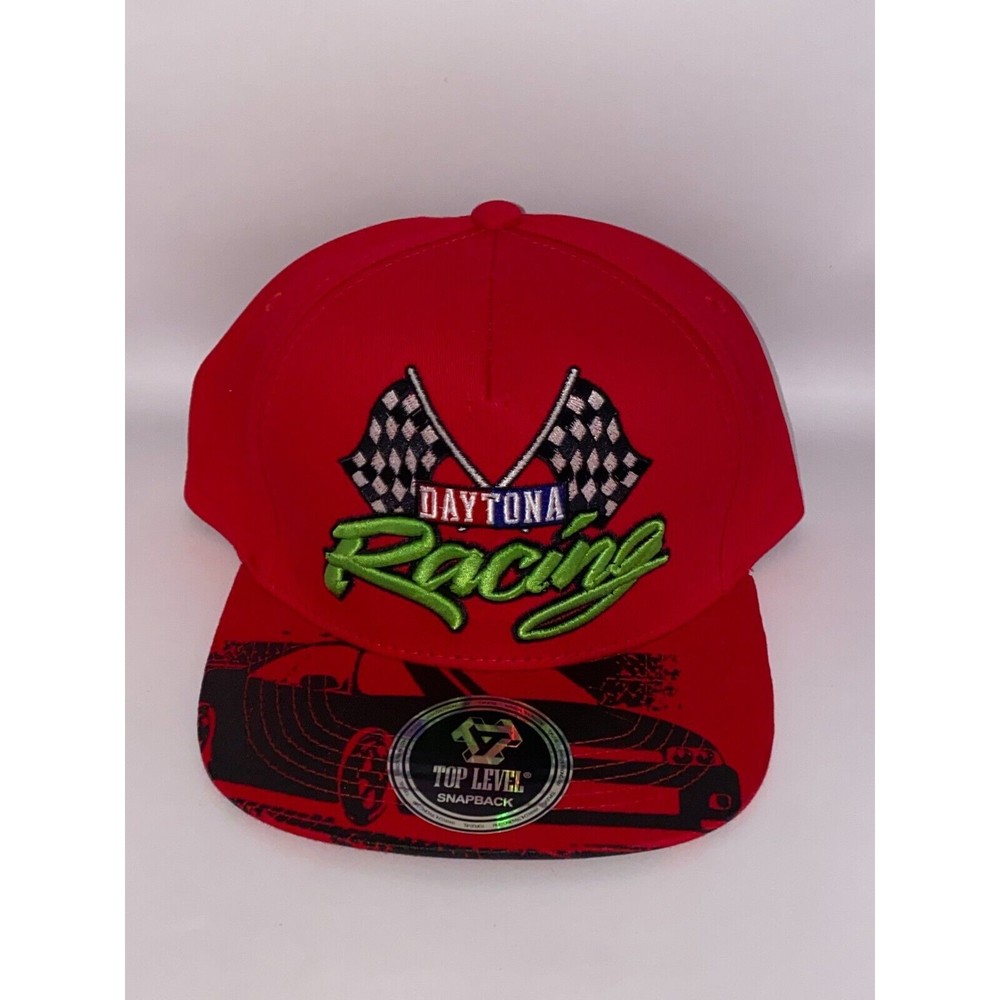 Top Level Daytona Racing Snapback Red Cap - Picture 5 of 8
